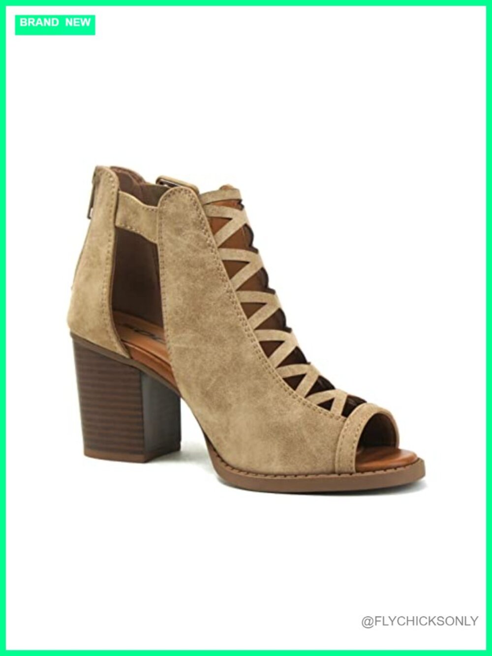 Faux Suede Open Toe Crisscross Ankle Strap High Heel Sandal
